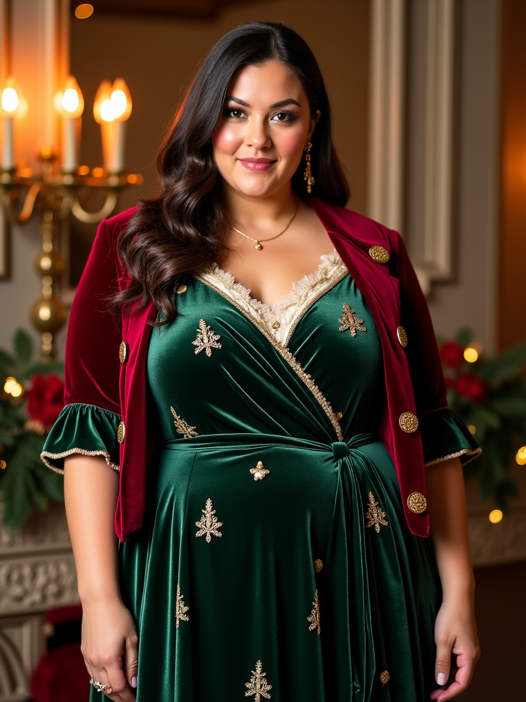 Plus Size Christmas Dinner Outfits Ideas