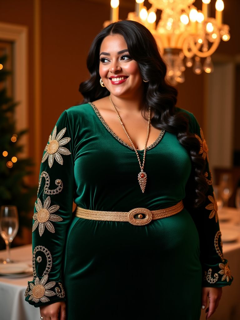 Plus Size Christmas Dinner Outfits Ideas