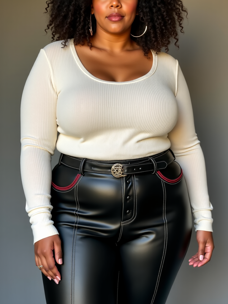 Plus Size Leather Pants Outfit Ideas