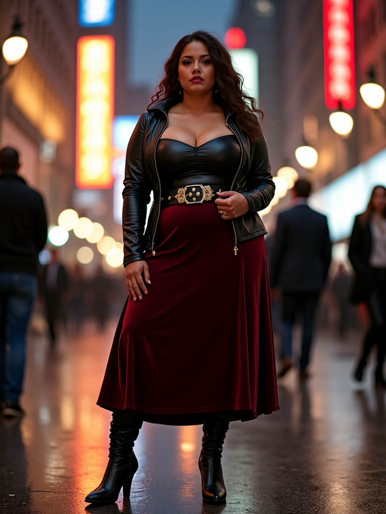 Plus Size Thigh High Knee High Boots Outfit Ideas