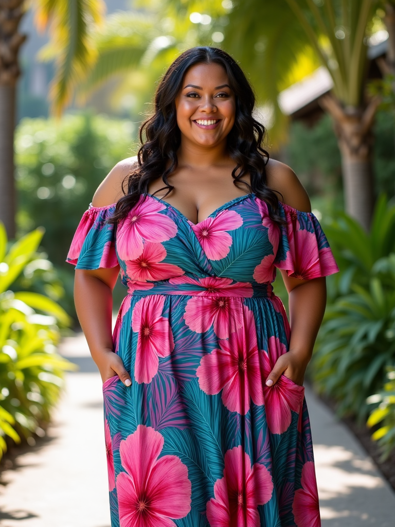 Plus Size Tropical Vacation Outfits Ideas