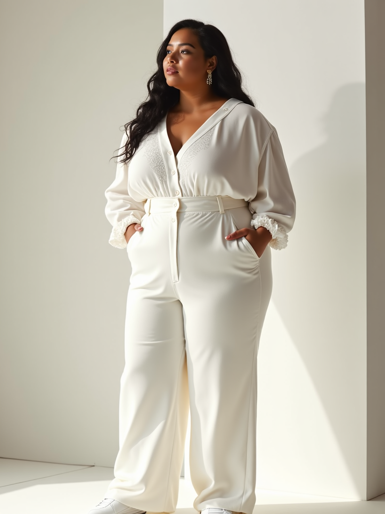 Plus Size White Outfit Ideas