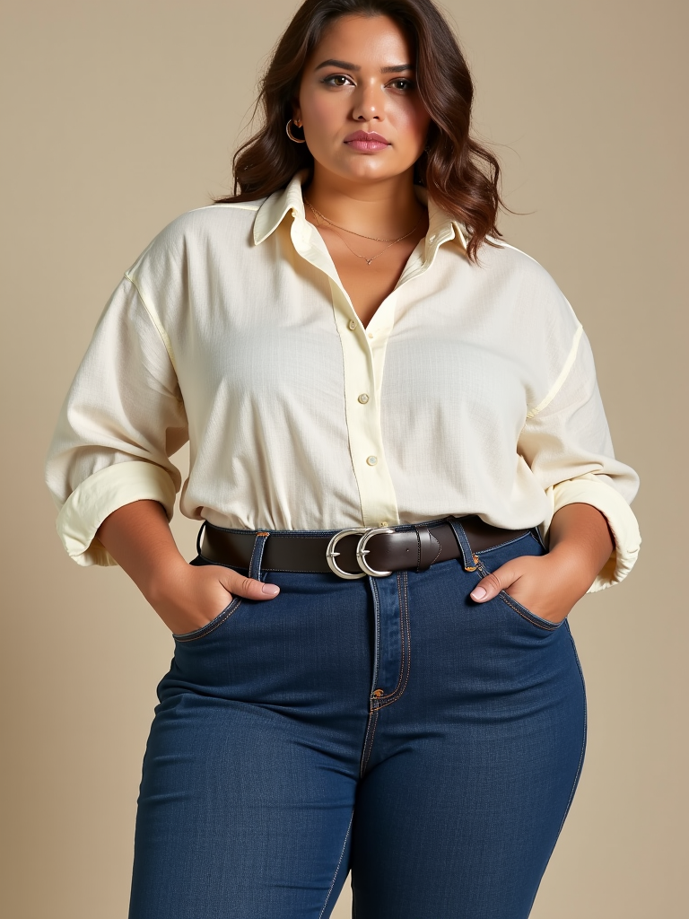 Plus Size Wide Leg Jeans Outfit Ideas