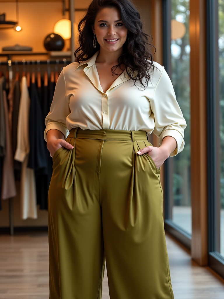 Plus Size Wide Leg Pants Outfit Ideas