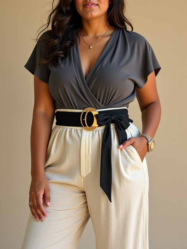 Plus Size Wide Leg Pants Outfit Ideas