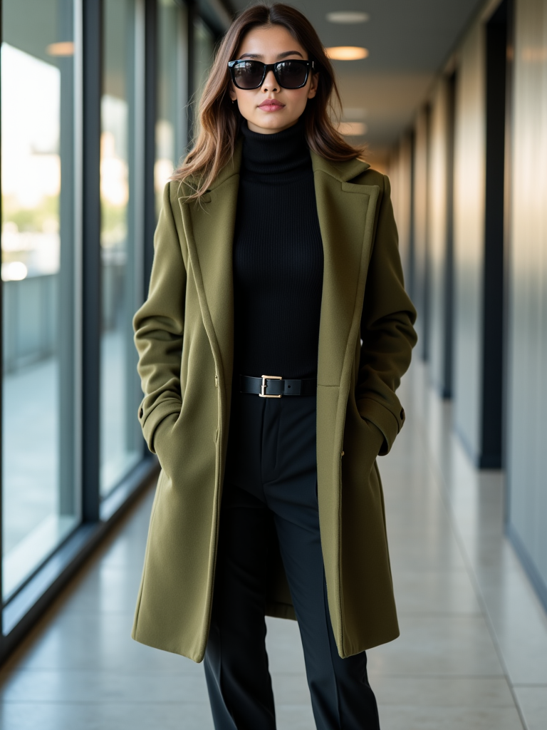 Woman in business casual outfit