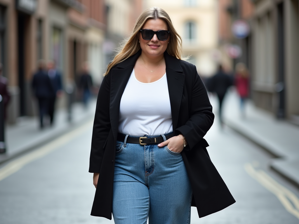 Woman in casual weekend outfit