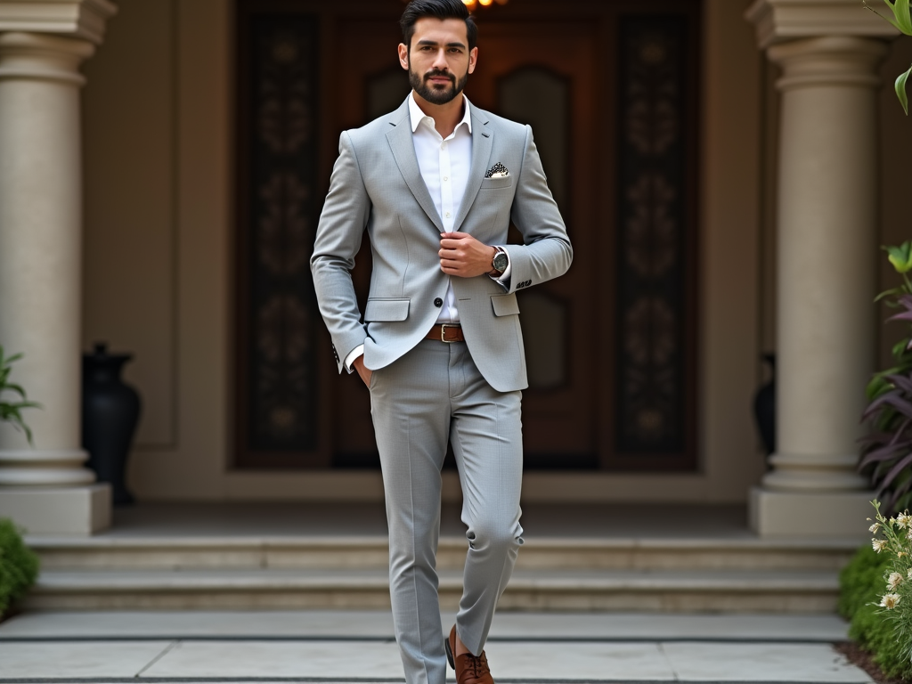 Man in stylish outfit